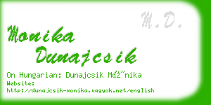 monika dunajcsik business card